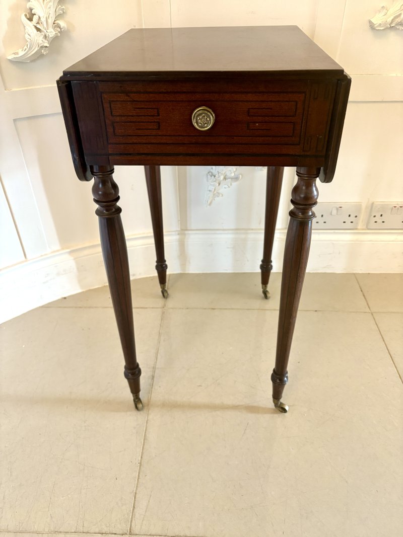 Fine Quality 19th Century Regency Antique Free Standing Lamp/Side Table - Image 8